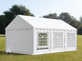 Párty stan 3x6 m, placha z PVC, bílá 
