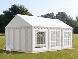 Párty stan 3x6 m, plachta z PVC, béžová-bílá Párty stan 3x6 m, plachta z PVC, béžová-bílá