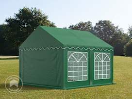 Párty stan 3x4 m, placha z PVC, tmavě zelená Párty stan 3x4 m, placha z PVC, tmavě zelená