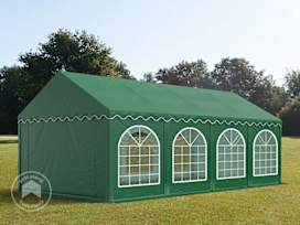 Párty stan 4x8 m, placha z PVC, tmavě zelená, se spodním rámem Párty stan 4x8 m, placha z PVC, tmavě zelená, se spodním rámem