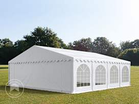 Párty stan 8x8 m, placha z PVC, bílá, se spodním rámem Párty stan 8x8 m, placha z PVC, bílá, se spodním rámem