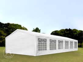 Párty stan 6x12 m, placha z PE, bílá 