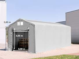 Plachtová hala 4x12 m, plachta z PVC, šedá, bez sady Statika