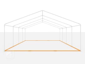 Univerzální spodní rám 6x8 m pro párty stany, nůžkové stany