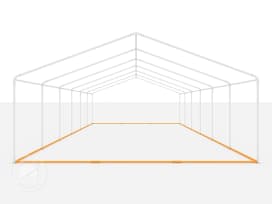 Univerzální spodní rám 6x12 m pro párty stany, nůžkové stany