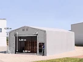 Plachtová hala 8x10 m, plachta z PVC, šedá, bez sady Statika Plachtová hala 8x10 m, plachta z PVC, šedá, bez sady Statika