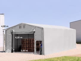 Plachtová hala 8x12 m, plachta PRIMEtex, šedá, bez sady Statika Plachtová hala 8x12 m, plachta PRIMEtex, šedá, bez sady Statika