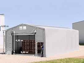 Plachtová hala 8x16 m, plachta PRIMEtex, šedá, bez sady Statika