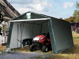 Plachtová garáž 3,3x4,7 m, plachta PE, tmavě zelená