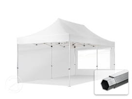 Nůžkový stan 3x6 m, hliník, vč. 2 bočnic bílá Nůžkový stan 3x6 m, hliník, vč. 2 bočnic bílá