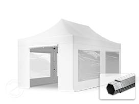 Nůžkový stan 3x6 m, hliník, vč. 4 bočnic bílá Nůžkový stan 3x6 m, hliník, vč. 4 bočnic bílá