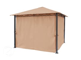 Závěsy (4 díly) pro zahradní altán Rendezvous Premium, 3x3m, cappuccino