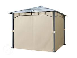 Závěsy (4 díly) pro zahradní altán Sunset Deluxe, 3x3m, champagne