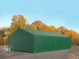 Skladový stan 5x10 m, plachta z PVC, tmavě zelená