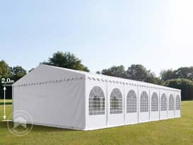 8x16 m partytält, med bottenram, PVC 800, vit 8x16 m partytält, med bottenram, PVC 800, vit