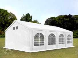 4x8 m partytält, med bottenram, PE 550, vit 4x8 m partytält, med bottenram, PE 550, vit