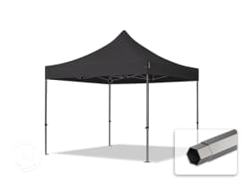 3x3 m snabbtält, Premium stål, svart 3x3 m snabbtält, Premium stål, svart