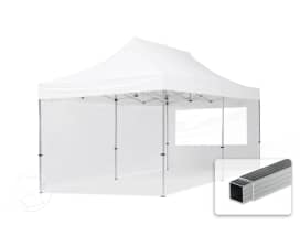 3x6 m snabbtält, ECONOMY aluminium, med sidodelar (panoramafönster), vit 3x6 m snabbtält, ECONOMY aluminium, med sidodelar (panoramafönster), vit
