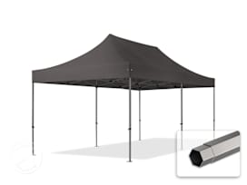 3x6 m snabbtält, Premium stål, mörkgrå