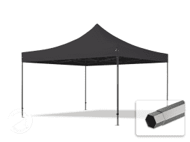 4x4 m snabbtält, Premium stål, svart 4x4 m snabbtält, Premium stål, svart
