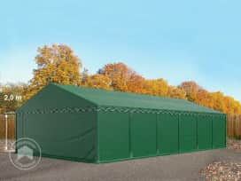 Lagertält 6x12 m, med bottenram, PVC 750 mörkgrön Lagertält 6x12 m, med bottenram, PVC 750 mörkgrön