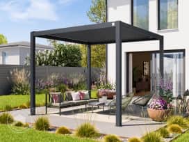 3x3m Pergola, Lamelltak, antracit 3x3m Pergola, Lamelltak, antracit