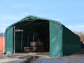6 x 12 m tälthall - 2,6 m sidohöjd med 4,1x2,9 m port, PVC mörkgrön, utan hållfasthet säkerhetspaket 6 x 12 m tälthall - 2,6 m sidohöjd med 4,1x2,9 m port, PVC mörkgrön, utan hållfasthet säkerhetspaket