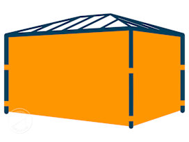 Gardiner till Luma Deluxe, loft grey, 3x4m, 4 delar