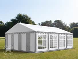 6x8m, Partytelt, PVC-teltdug, grå-hvid