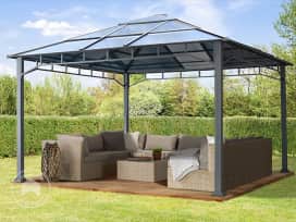 4x4m, hardtop havepavillon, uden sidegardiner