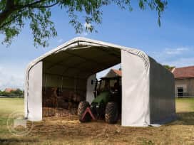 6x6m, Læskurstelt, PVC-teltdug, grå