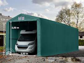 4x16m, Garagetelt, PRIMEtex-PVC-teltdug, mørkegrøn, uden statikpakke 4x16m, Garagetelt, PRIMEtex-PVC-teltdug, mørkegrøn, uden statikpakke