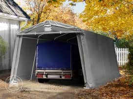 3,3x4,7m, Garagetelt, PVC-teltdug, grå