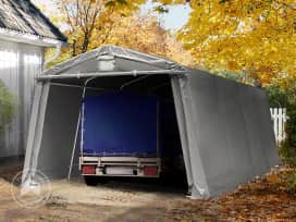 3,3x6,2m, Garagetelt, PVC-teltdug, grå