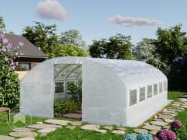 4x6m, Foliedrivhuse, PE-teltdug, hvid 4x6m, Foliedrivhuse, PE-teltdug, hvid