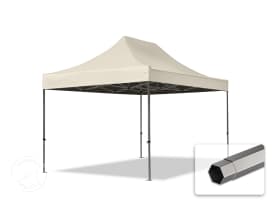3x4,5m, stål, easy-up-pavillon, uden sidedele, creme 3x4,5m, stål, easy-up-pavillon, uden sidedele, creme