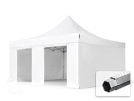 5x5m, aluminium, easy-up-pavillon, 4 sidedele, hvid 5x5m, aluminium, easy-up-pavillon, 4 sidedele, hvid
