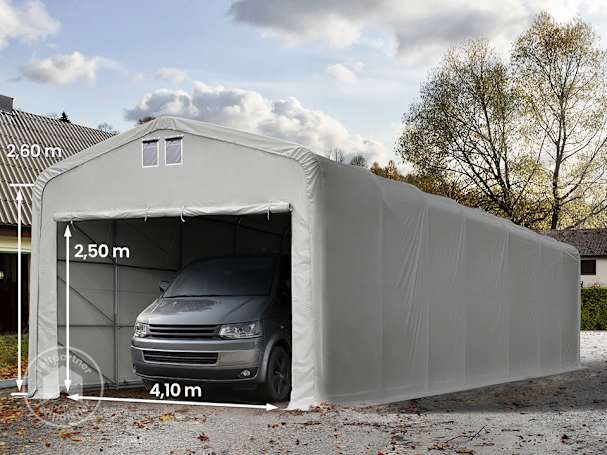 5x30m, Garagetelt, PVC-teltdug, grå, uden statikpakke 5x30m, Garagetelt, PVC-teltdug, grå, uden statikpakke