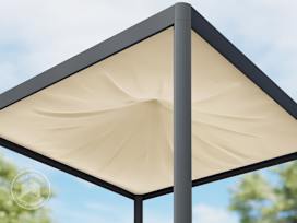Solsejl til havepavillonen Luma Deluxe, 4x4 m, champagnefarvet Solsejl til havepavillonen Luma Deluxe, 4x4 m, champagnefarvet