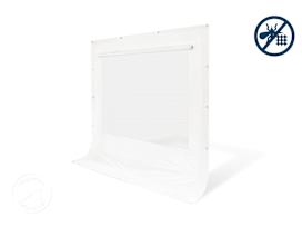 PVC-sidedel 2x2 m med myggenet og rullegardin