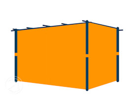 Sidegardiner (sæt med 4 dele) til Pergola Classic 3x4, i farven stone