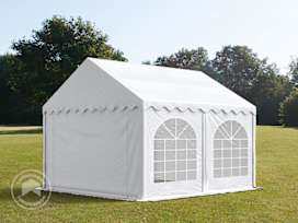 3x5m juhlateltta, PVC-peite, valkoinen, maarungolla 3x5m juhlateltta, PVC-peite, valkoinen, maarungolla