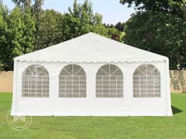 Päätyseinä 8 x 2,6 m PVC valkoinen, ikkunallinen & vetoketjullinen Päätyseinä 8 x 2,6 m PVC valkoinen, ikkunallinen & vetoketjullinen