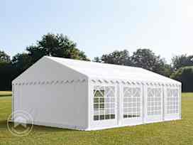 5x8m juhlateltta, PVC-peite, valkoinen