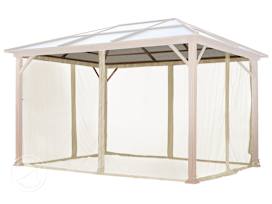 Hyttysverkot puutarhapaviljongille Forest Deluxe, 3x4 m, samppanjanvärinen