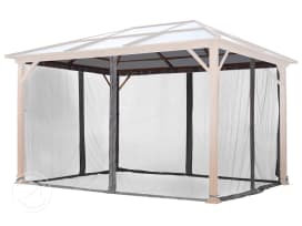 Hyttysverkot puutarhapaviljongille Forest Deluxe, 3x4 m, loft grey