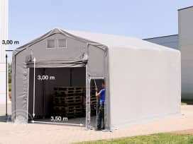 6x6m pressuhalli, PVC-peite, harmaa, ilman statiikkaa 6x6m pressuhalli, PVC-peite, harmaa, ilman statiikkaa