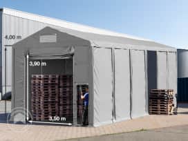 6x12m varastoteltta, PVC-peite, harmaa, maarungolla, ilman statiikkaa 6x12m varastoteltta, PVC-peite, harmaa, maarungolla, ilman statiikkaa