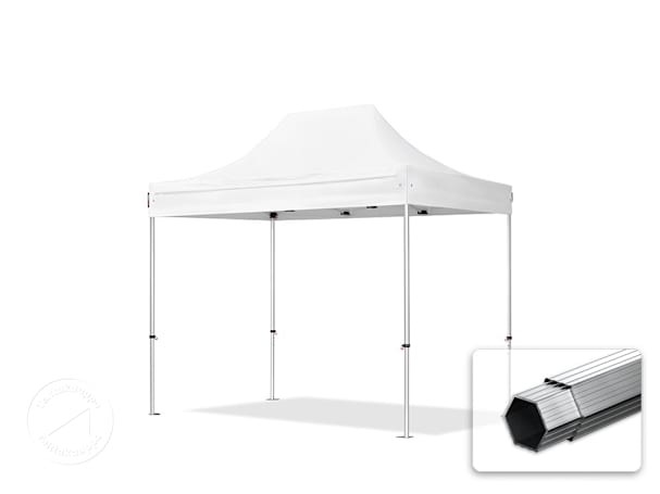 3x2m Alumiini pop-up teltta, ilman sivuseiniä, valkoinen 3x2m Alumiini pop-up teltta, ilman sivuseiniä, valkoinen