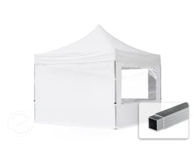 3x3m Alumiini pop-up teltta, sis. 4 sivuseinää, valkoinen